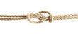 rope with knot, isolated on white