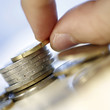 Towers of euro coins