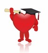 red heart - graduation