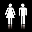 Toilet icon negative