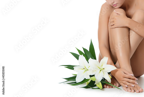 Photo: Spa Woman isolated on white Spa Woman isolated on white