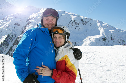 Photo: Skifahrerpärchen Skifahrerpärchen