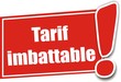 étiquette tarif imbattable