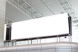 huge Blank Billboard in airport