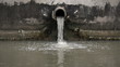 The waste water pipe from the village into the canal