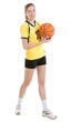 Photo: Young female basketball player with a ball Young female basketball player with a ball