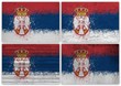 Serbia flag collage