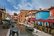 burano island near venice, italy