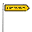 Schild Gute Vorsätze