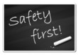 Holztafel Safety First