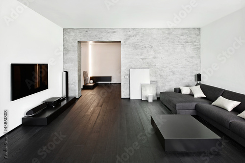Photo: Modern minimalism style drawing-room interior Modern minimalism style drawing-room interior