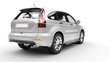 Silver SUV 4X4 Back View