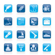 Fishing industry icons - vector icon set