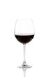 Copa de vino en fondo blanco