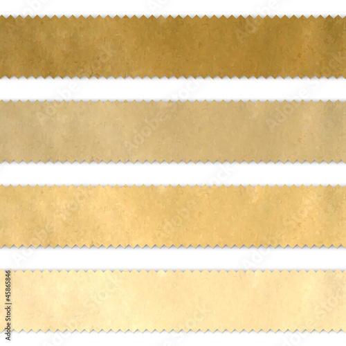 Vector: Old Paper Dividers Set Old Paper Dividers Set