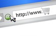 shopping online browser and cursor