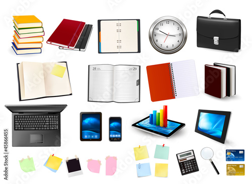 Vector: Business and office supplies. Vector. Business and office supplies. Vector.