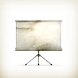 Blank Projection screen, old-style