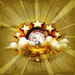 Roulette insignia,  old-style background