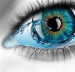 eye with water