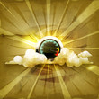 Vector: Speedometer, old-style background Speedometer, old-style background