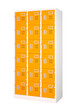 Beautiful and colorful locker in bright orange color isolates