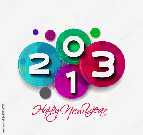 Logo Design 2013 on New Year 2013 In Colorful Background Design  Vector Illustration By