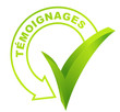 témoignages sur symbole validé vert 3d