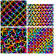 set of abstract colorful seamless backgrounds