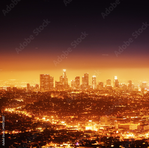 Photo: Los Angeles illuminated at night Los Angeles illuminated at night