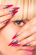 Beautiful blonde with a nice manicure
