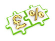 Puzzles with pound sterling and percents symbols.