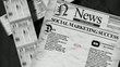 Social marketing success Newspaper headline animation