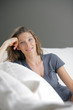 Woman relaxing on couch