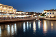 Agios Nikolaos at night on Crete, Greece