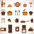 Vector kitchen icons set