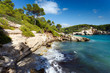 Photo: Cala Mitjana beach,Menorca,Spain Cala Mitjana beach,Menorca,Spain