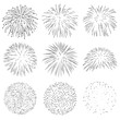 Feuerwerk, Raketen, Explosion, Silvester, Neujahr, Silhouetten