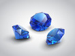 A beautiful sapphire gems (vector objects)