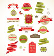 Christmas vintage labels, elements and illustrations