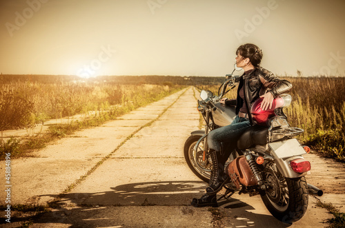 Photo: Biker girl Biker girl