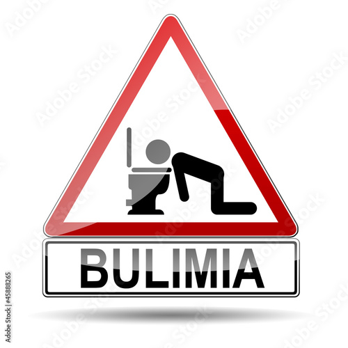 Ilustración: Señal peligro BULIMIA Señal peligro BULIMIA