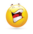 Smiley Emoticons Face Vector - Laughing