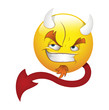 Vector: Smiley Emoticons Face Vector - Devil Smiley Emoticons Face Vector - Devil
