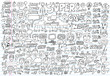 Doodle Design Elements Vector Illustration Set