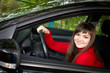 Girl in car