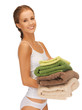 lovely woman with towels