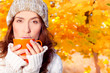 im herbst etwas trinken