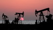 Video: working oil pumps silhouette against sunrise working oil pumps silhouette against sunrise
