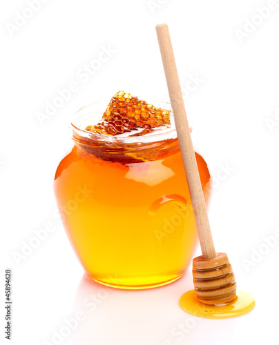 Photo: Fresh honey with honeycomb Fresh honey with honeycomb